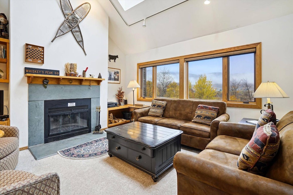living room inside a Killington, VT vacation rental